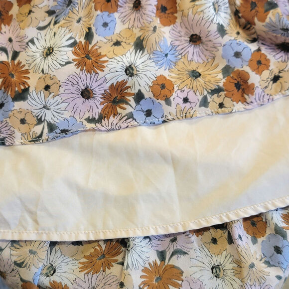 ASTR The Label Floral Dress Ruffled Tiered Mini Cottagecore Boho Blue Pink Small - Picture 13 of 16